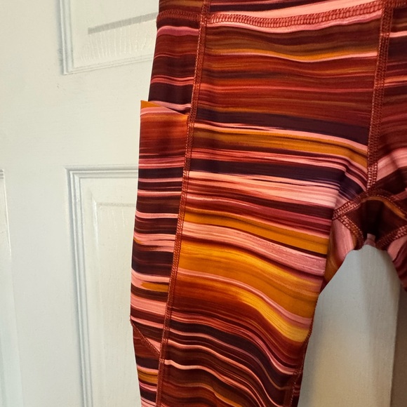 Xersion Multicolor Striped Leggings with pockets - Picture 3 of 5